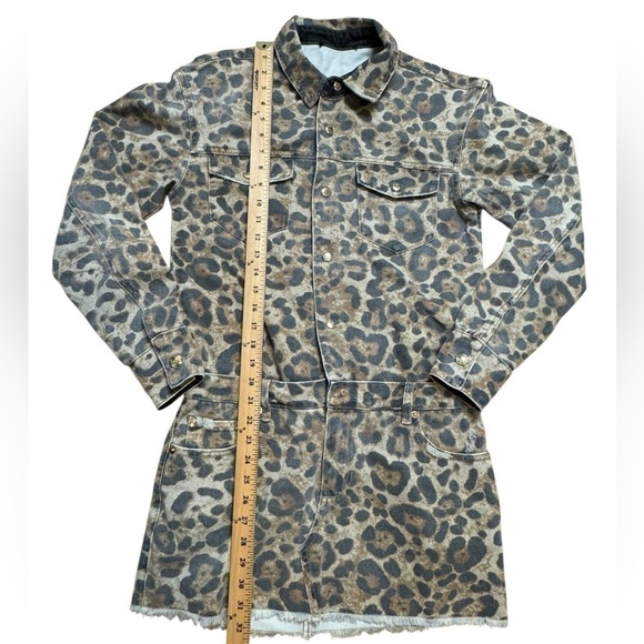 SER.O.YA Leopard Print Linda Snap Dress Size Medium (FLAWED) - Picture 3 of 8